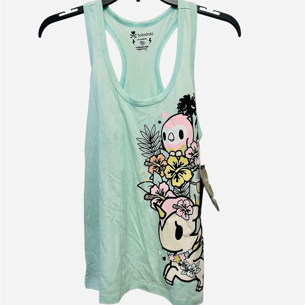 Tokidoki Mint Green Tropicool Graphic Racerback Tank